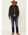 Image #2 - Cripple Creek Men's Navajo Print Zip-Front Blanket Vest, Brown, hi-res