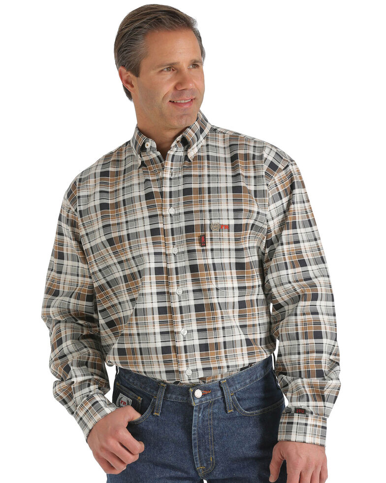 Cinch WRX Flame-Resistant Brown Plaid Shirt | Sheplers