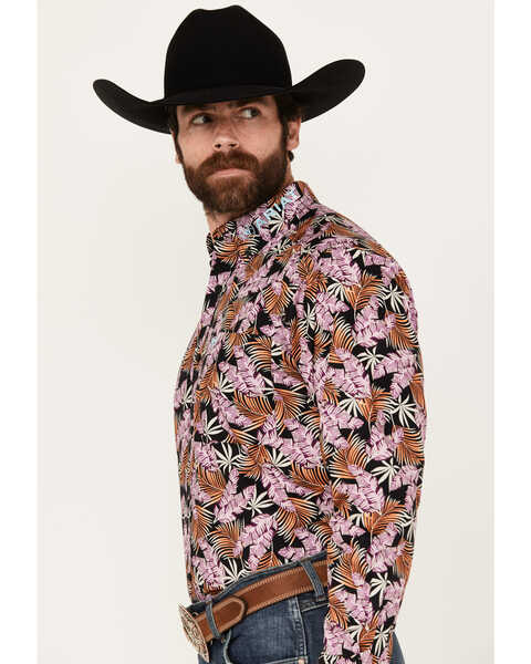 Image #2 - Ariat Men's Team Patterson Floral Print Classic Fit Embroidered Logo Long Sleeve Button-Down Western Shirt, Multi, hi-res