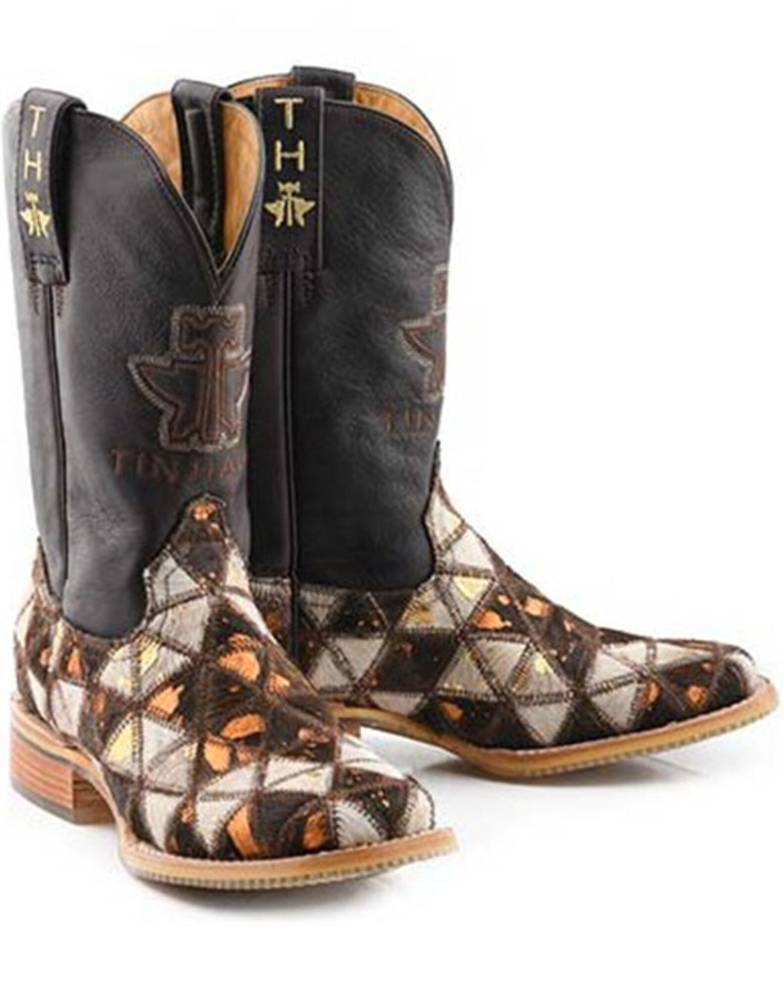 Womens checkered cowboy boots cheap