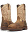 Image #4 - Thorogood Men's 11" USA MAXWear Wyatt Waterproof Pull-On Work Boots - Nano Toe, Brown, hi-res