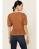 Image #4 - Wishlist Women's Eyelet Peplum Short Sleeve Top , Mustard, hi-res