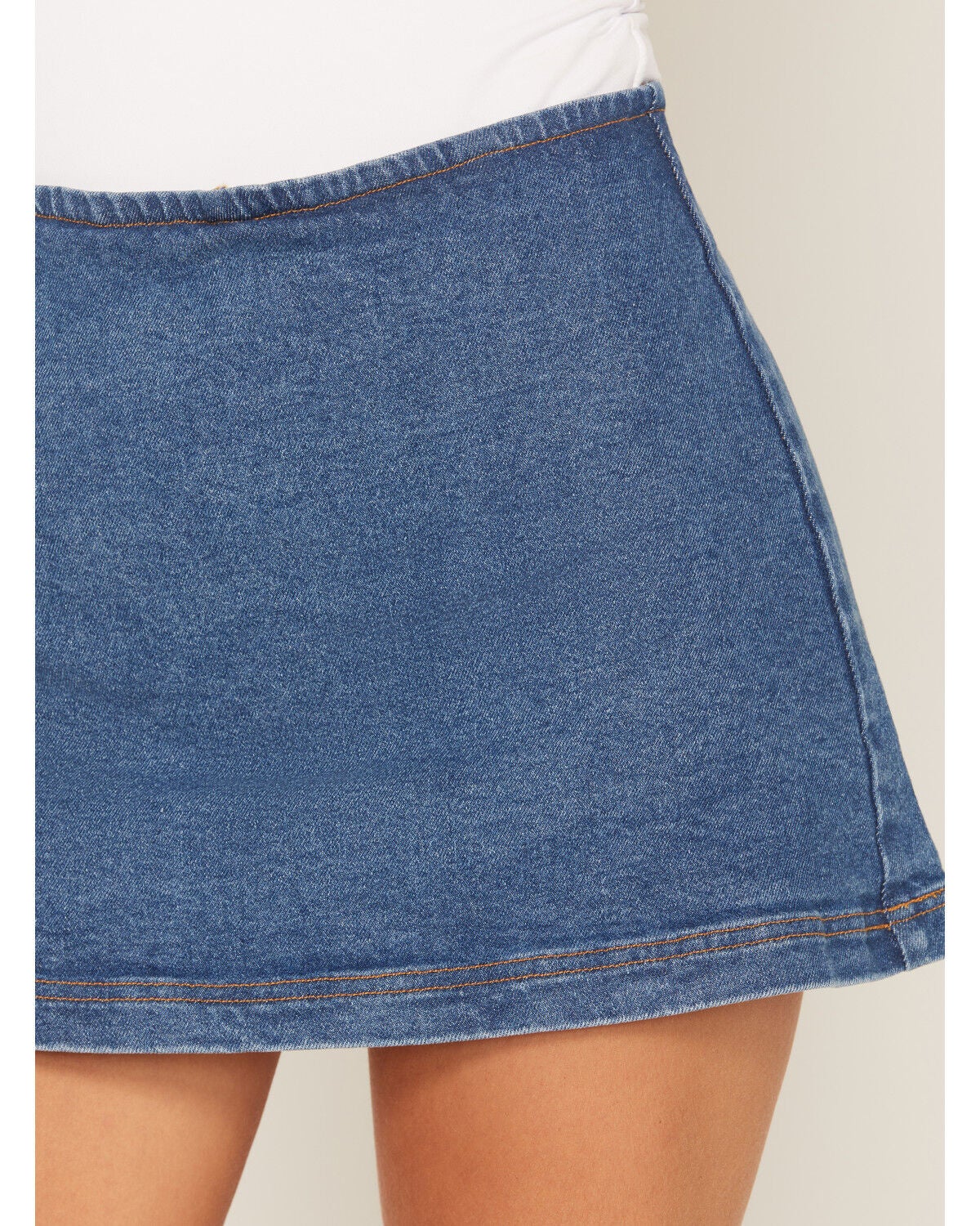 Image #2 - Cleo + Wolf Women's Medium Wash Denim Mini Skort, Medium Wash, hi-res