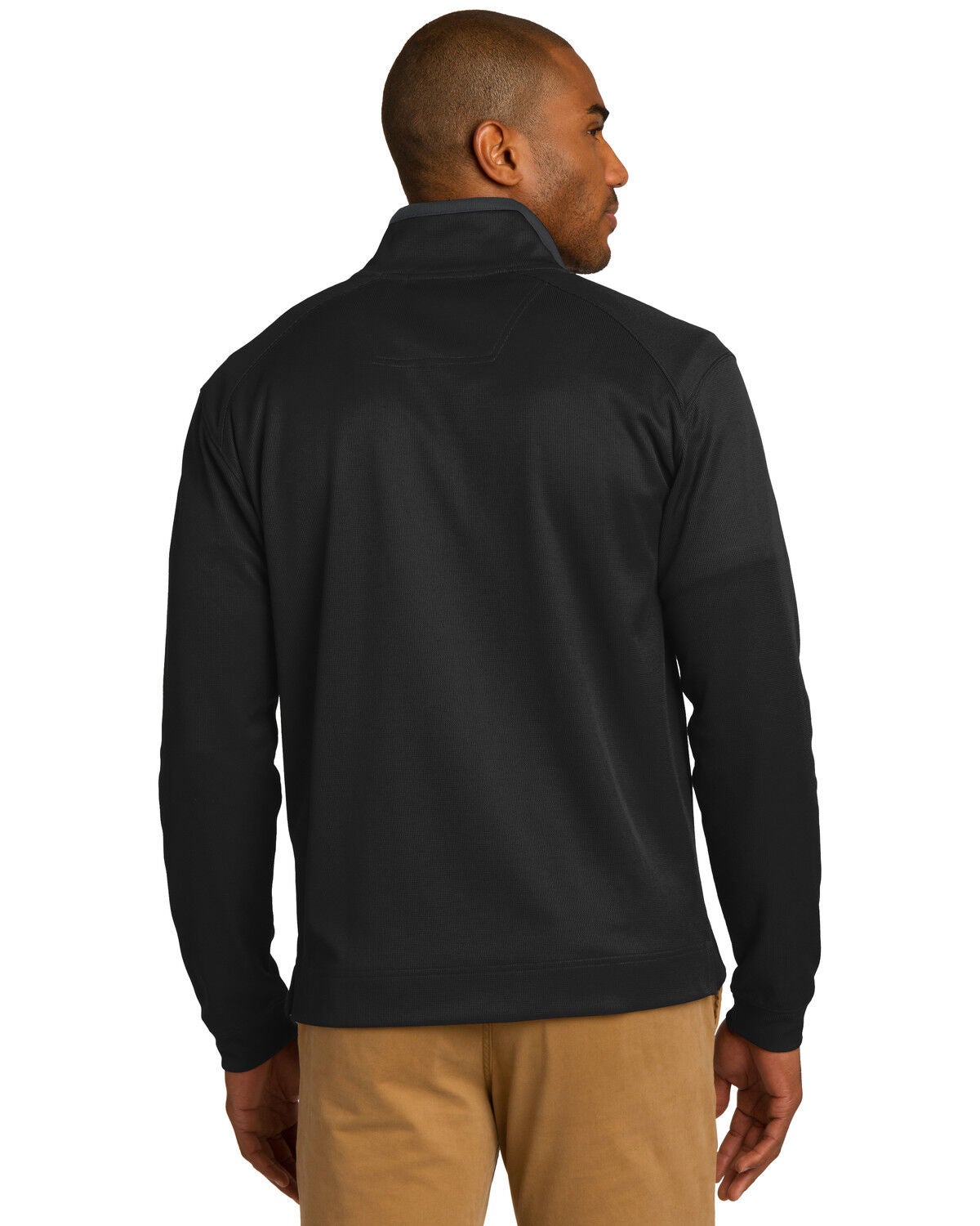 Port Authority Men's Black & Iron Gray 3X Virtual Texture 1/4 Zip Work ...