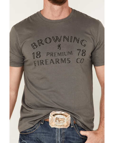 Image #3 - Browning Men's Arch Text Graphic Short Sleeve T-Shirt, Charcoal, hi-res