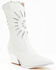 Image #1 - Golo Women's Mae Sun Inlay Western Fashion Boots - Snip Toe, White, hi-res