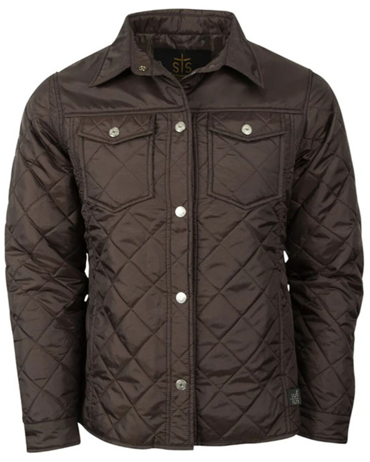 Image #1 - STS Ranchwear by Carroll Men's Cassidy Quilted Jacket - Big, Chocolate, hi-res