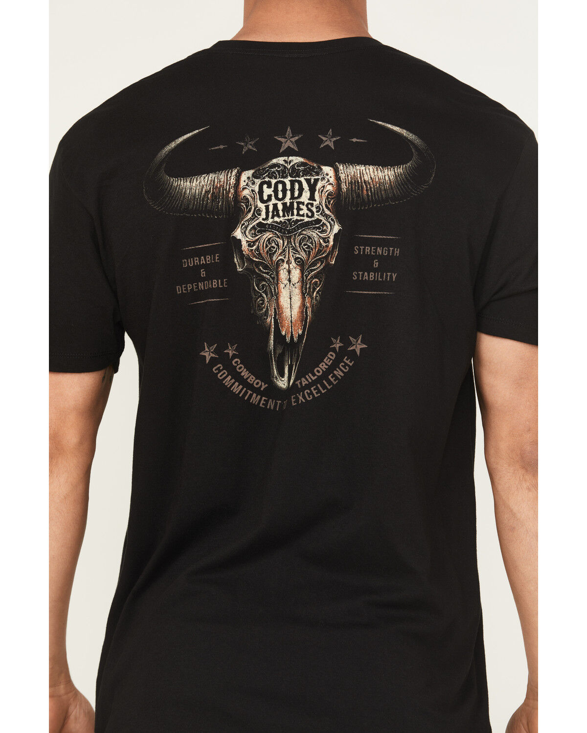 Image #4 - Cody James Men's Skull Bold Short Sleeve T-Shirt, Black, hi-res