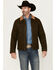 Image #1 - Pendleton Men's Carson City Solid Canvas Lined Zip-Up Jacket, Olive, hi-res