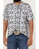 Image #3 - Panhandle Men's Southwestern Print Short Sleeve Performance Polo Shirt, Charcoal, hi-res