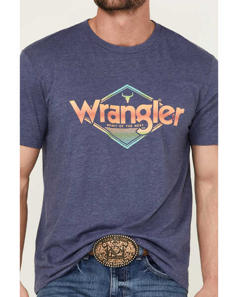 Image #3 - Wrangler Men's Retro Logo Short Sleeve Graphic Print T-Shirt , Blue, hi-res
