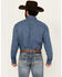 Image #4 - George Strait by Wrangler Geo Print Long Sleeve Button-Down Stretch Western Shirt, Navy, hi-res