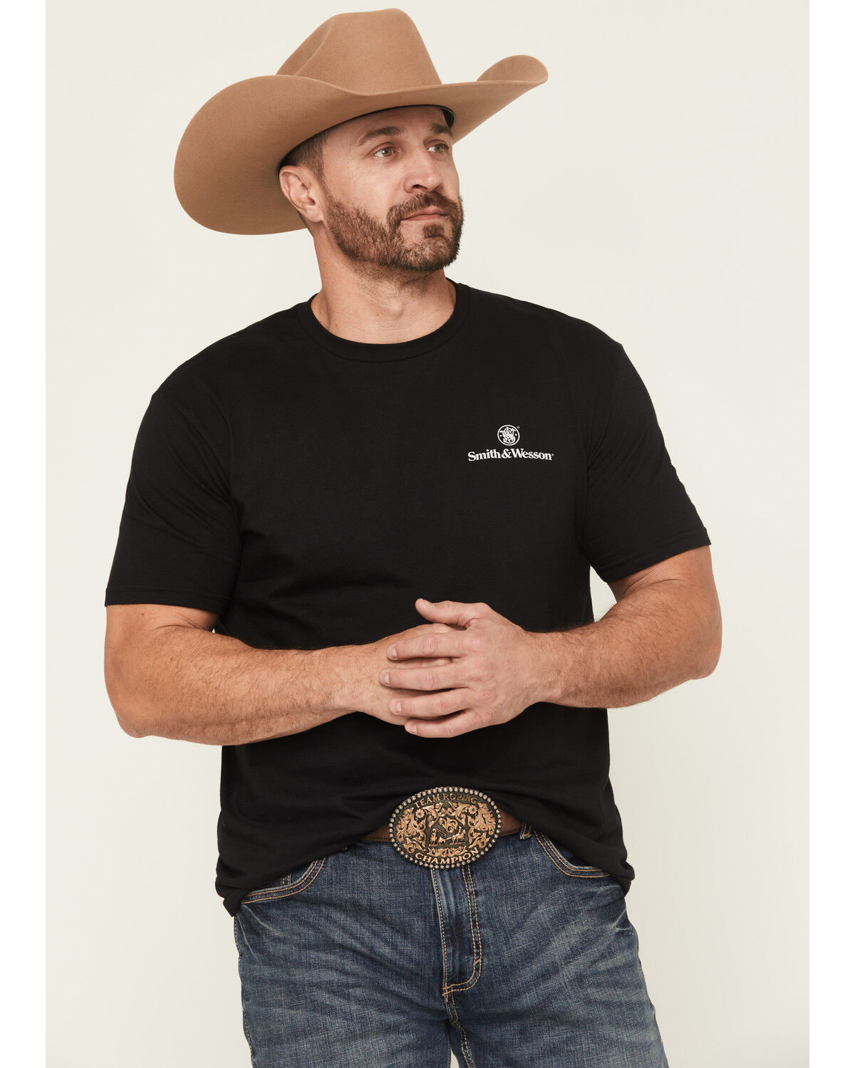 Image #2 - Smith & Wesson Men's Preserving Freedom Patriotic Short Sleeve Graphic T-Shirt, Black, hi-res