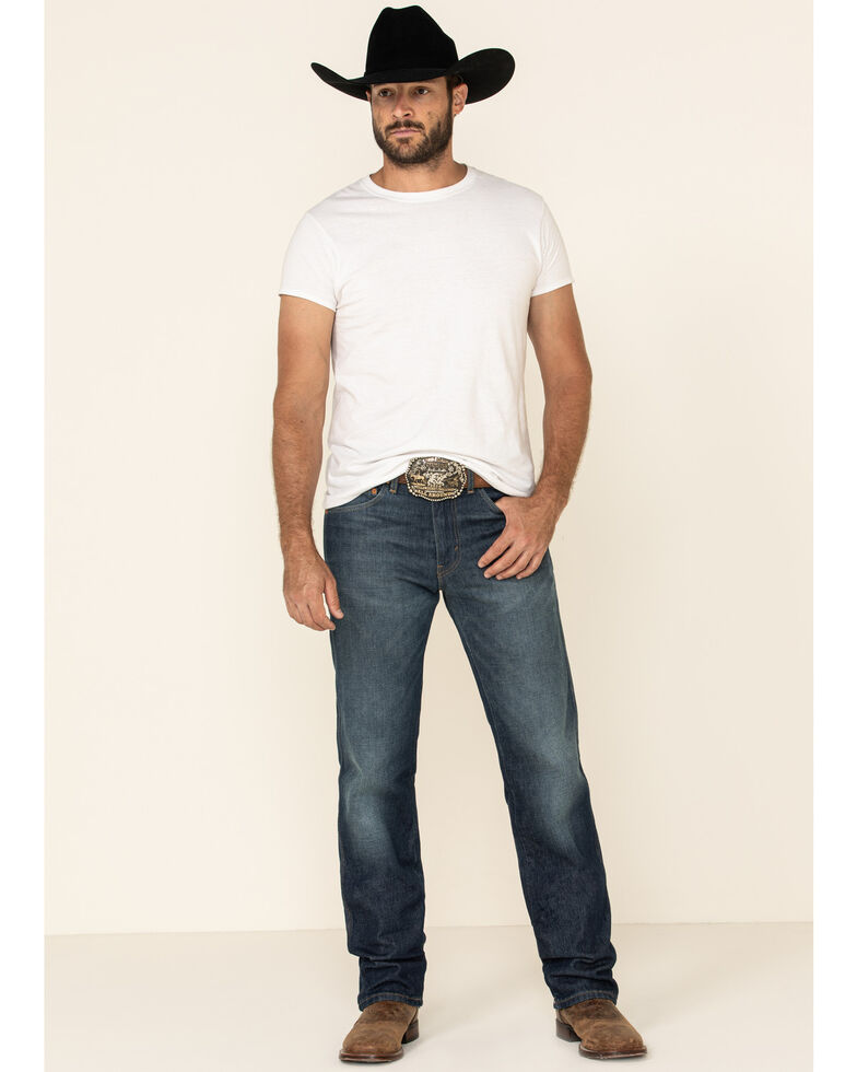 Levi's Men's Mountain Rain Med Wash Stretch Classic Straight Jeans , Blue, hi-res