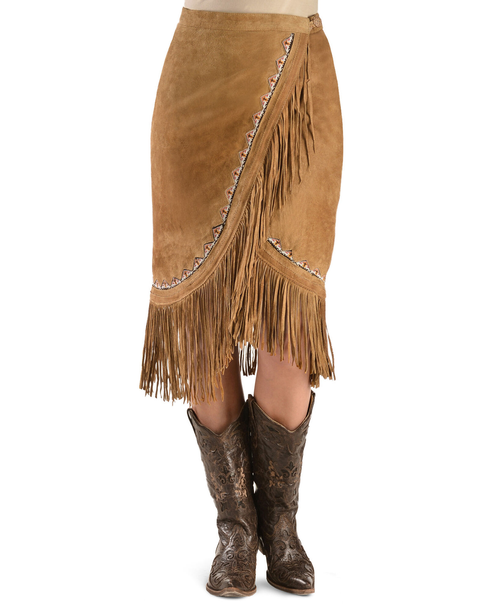 Kobler Leather Women's Yuma Fringe Suede Skirt | Sheplers