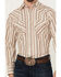 Image #3 - Ely Walker Men's Striped Print Long Sleeve Snap Western Shirt, Tan, hi-res