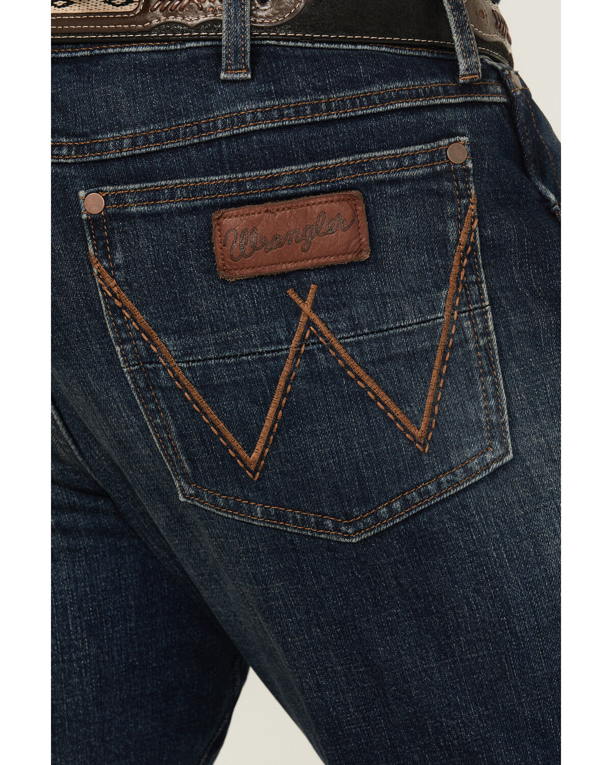 Image #4 - Wrangler Retro Men's Richland Dark Wash Slim Bootcut Stretch Denim Jeans, Dark Wash, hi-res