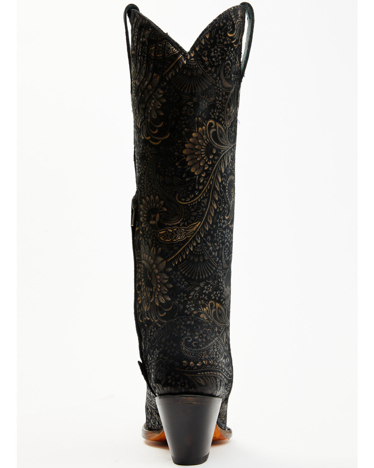 Image #5 - Corral Women's Floral Tall Western Boots - Snip Toe, Gold, hi-res