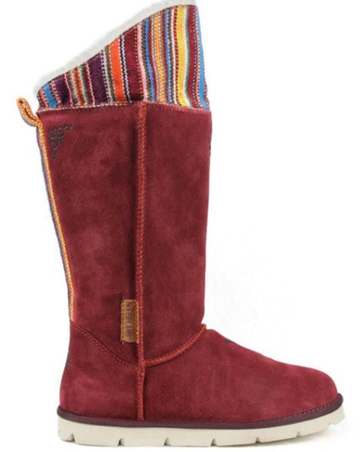 Image #2 - Superlamb Women's Mongol Serape Foldable Cuff Pull On Casual Boots - Round Toe, , hi-res