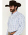 Image #2 - Wrangler Men's Plaid Print Long Sleeve Button-Down Western Shirt, Blue, hi-res