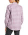 Image #2 - Ariat Women's FR Plaid Print Aja Logo Long Sleeve Button Work Shirt , Lavender, hi-res