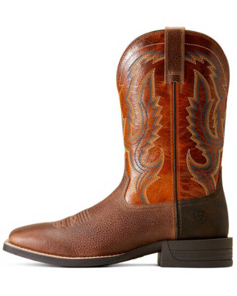 Image #2 - Ariat Men's Steadfast Western Performance Boots - Broad Square Toe, Brown, hi-res