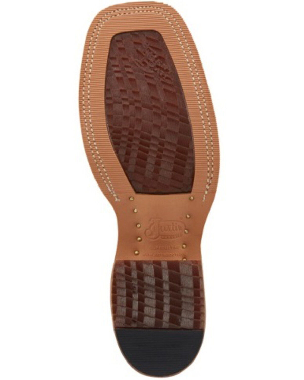 Image #6 - Justin Men's Caddo Stone Western Boots - Broad Square Toe, Brown, hi-res