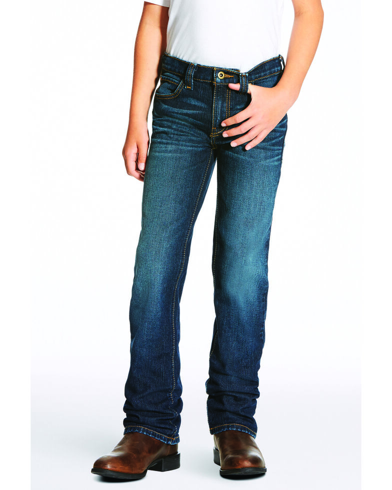 Ariat Boys' B5 Durham Slim Straight Jeans , Indigo, hi-res