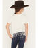 Image #4 - Buttercup Girls' Cowgirl Icons Fringe Short Sleeve Graphic Tee, Off White, hi-res