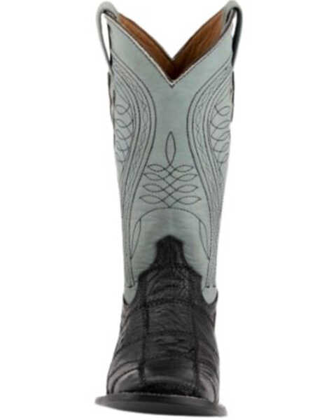 Image #4 - Ferrini Men's Ostrich Patchwork Exotic Western Boots - Broad Square Toe , Black, hi-res