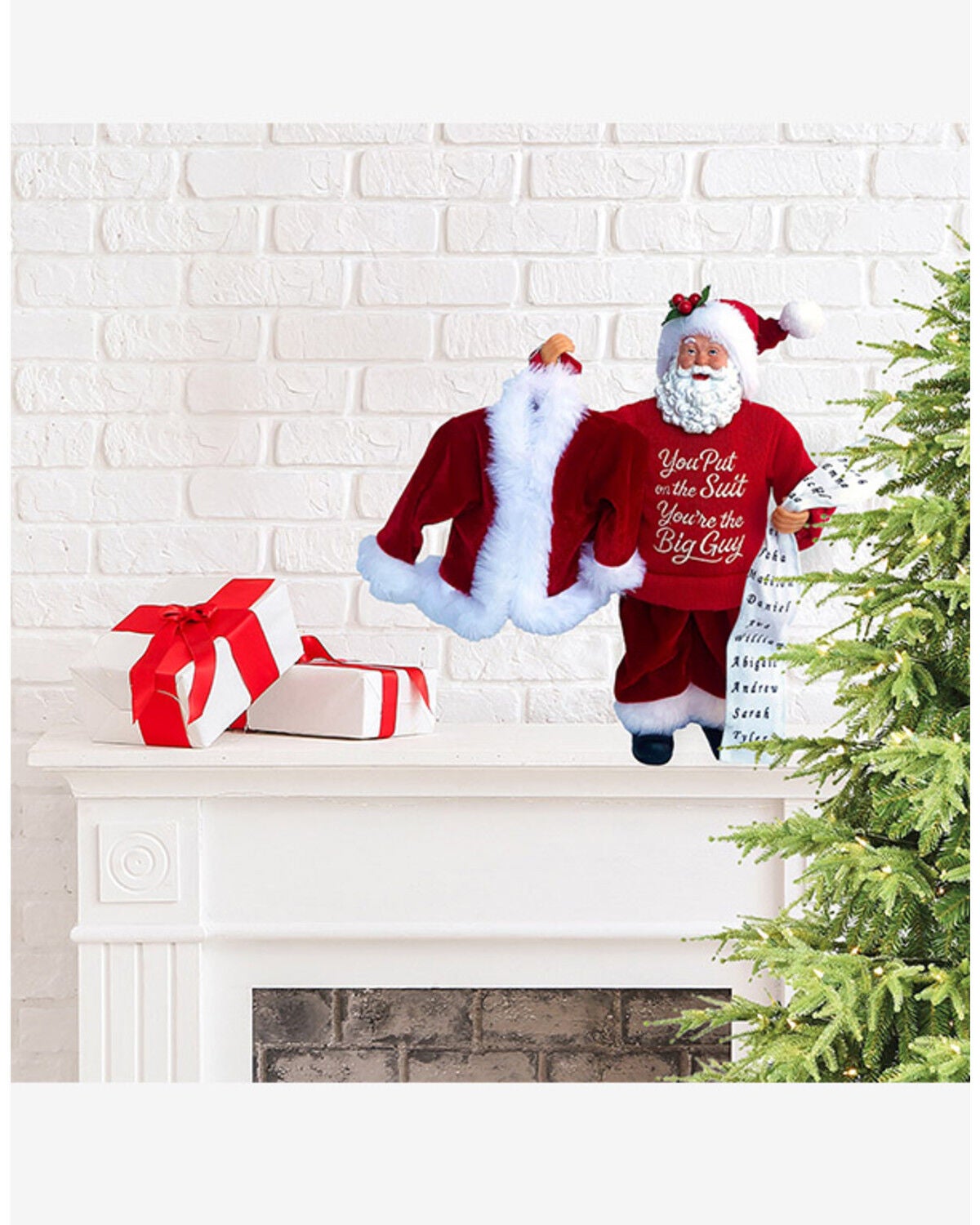 Image #5 - Santa's Workshop 12" The Suit Clause Figurine, Red, hi-res