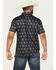 Image #4 - Rock & Roll Denim Men's Agave Print Short Sleeve Button-Down Stretch Polo, Black, hi-res