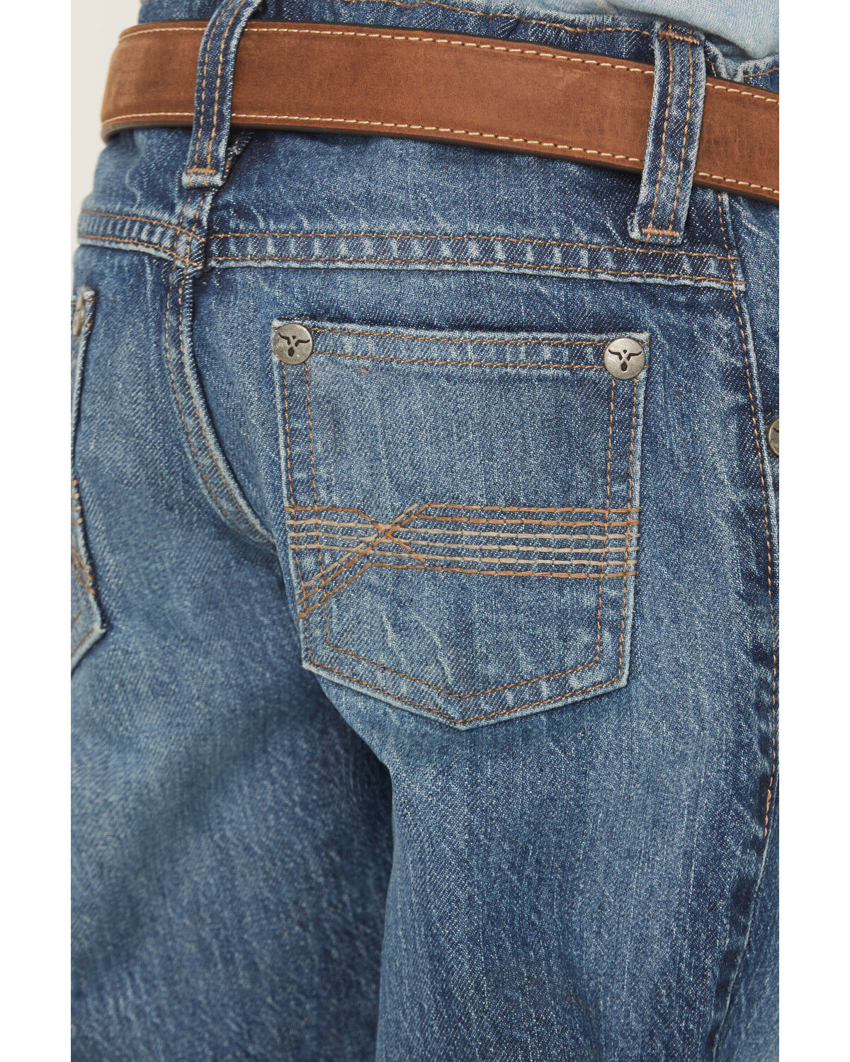 Image #4 - Wrangler 20X Little Boys' Dark Wash Slim Bootcut Stretch Denim Jeans, Dark Wash, hi-res