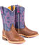 Image #2 - Tin Haul Girls' Brown Starlight Western Boots - Square Toe, Brown, hi-res