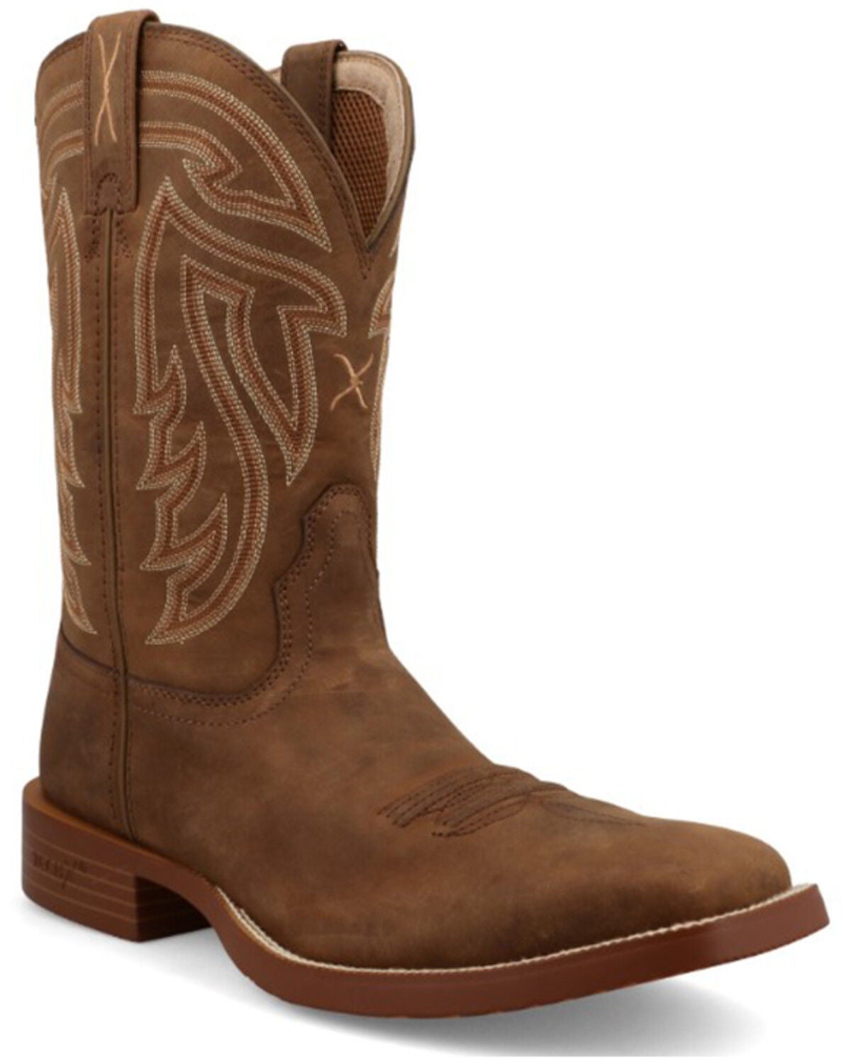 Twisted X Men's 11" Tech X Performance Western Boots - Broad Square Toe, Brown, hi-res