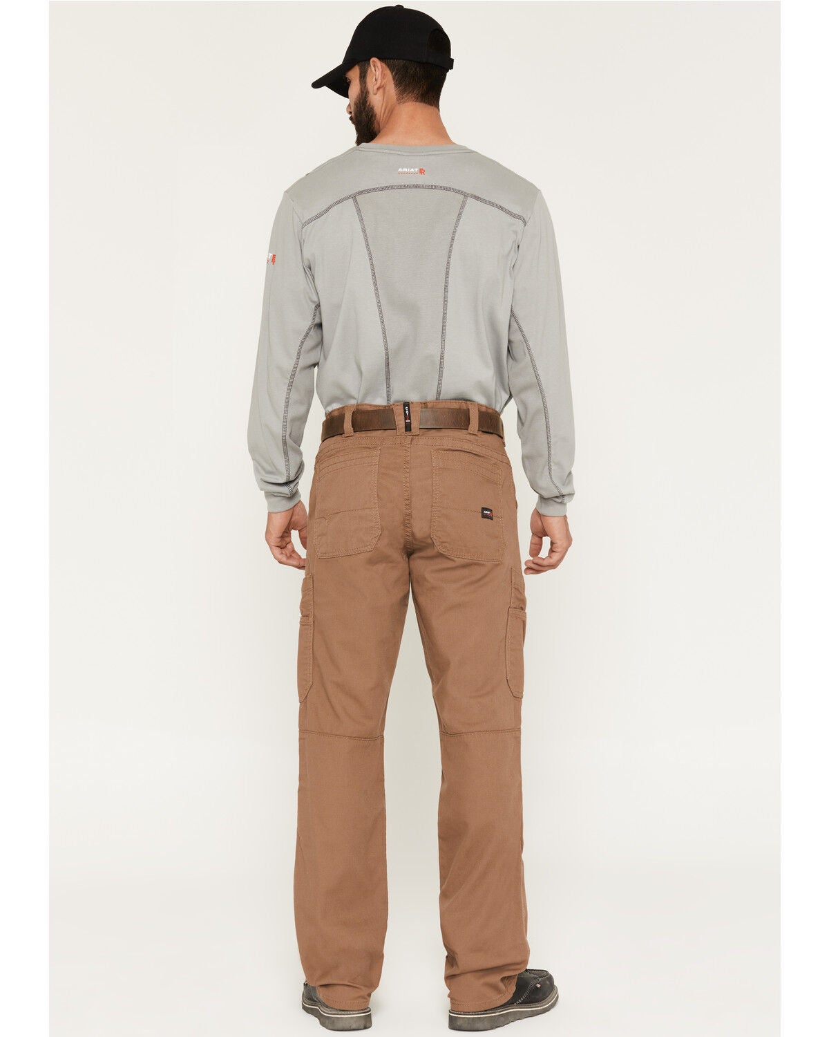Image #3 - Ariat Men's FR M5 Duralight Stretch Canvas Straight Work Pants - Big, Beige, hi-res