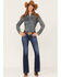Wrangler Women's Dark Wash Mid Rise Willow Claire Ultimate Riding Trouser Jeans, Blue, hi-res