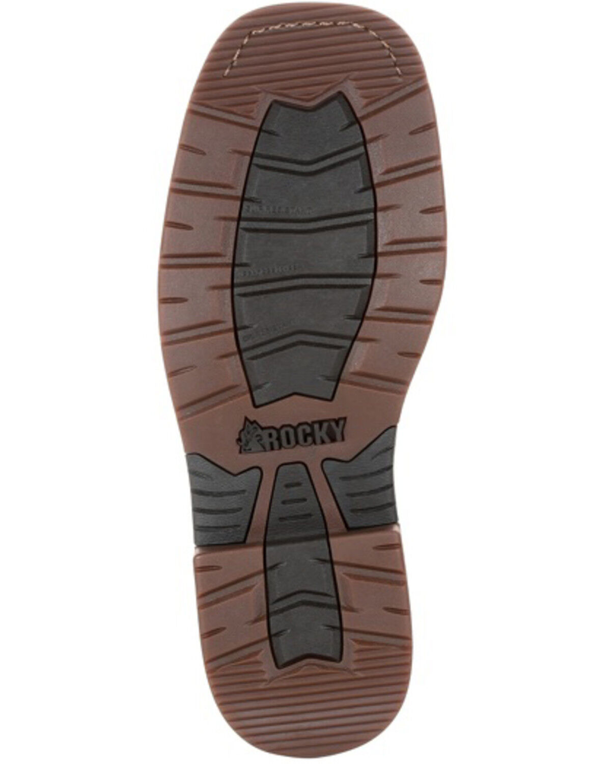Image #7 - Rocky Men's Iron Skull Waterproof Western Work Boots - Composite Toe, Distressed Brown, hi-res