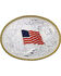 Montana Silversmiths American Flag Oval Buckle, Silver, hi-res