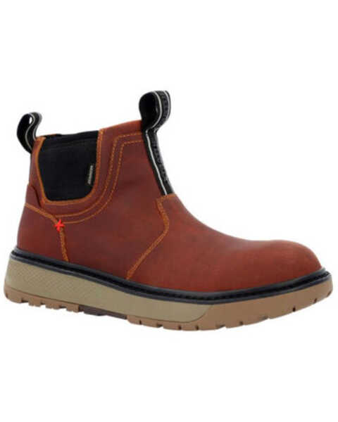 Image #1 - Xtratuf Men's Bristol Bay Chelsea Boots - Round Toe , Orange, hi-res