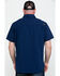 Image #2 - Hawx Men's Solid Yarn Dye Two Pocket Short Sleeve Work Shirt , Navy, hi-res
