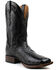 El Dorado Men's American Alligator Exotic Western Boots - Broad Square Toe, Chocolate, hi-res