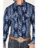 Image #3 - Rock & Roll Denim Men's Southwestern Stretch Long Sleeve Snap Shirt, Blue, hi-res