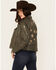 Image #1 - Mauritius Leather Women's Christy Scatter Star Leather Jacket, Olive, hi-res