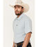 Image #2 - Kimes Ranch Men's Tucco Plaid Print Shirt Sleeve Button-Down Performance Western Shirt, Blue, hi-res