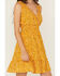 Image #3 - Shyanne Women's Floral Print Sleeveless Mini Dress, Gold, hi-res
