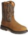 Image #1 - Ariat Men's H20 WorkHog® Work Boots - Soft Toe, Aged Bark, hi-res