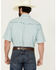 Image #4 - Wrangler Men's Solid Short Sleeve Snap Performance Western Shirt - Tall , Mint, hi-res