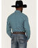 Cinch Men's Modern Fit Medallion Geo Print Long Sleeve Button-Down Western Shirt , Teal, hi-res
