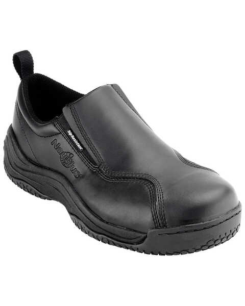 Image #1 - Nautilus Women's Black Ergo Slip-On Work Shoes - Composite Toe , , hi-res